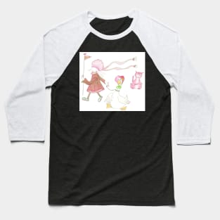 MadCatWoman Does Goosey Goosey Gander Baseball T-Shirt